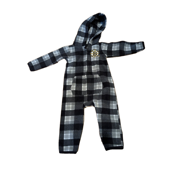 Boston Bruins Infant Zip Up Hooded Romper One Piece NHL 3-6 months - Picture 2 of 4